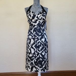 Donna Ricco NWT Vanilla and Black Halter Dress Size 14